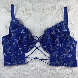 Victoria’s Secret Very Sexy Blue Butterfly Embroidered Corset Top Sz.S–DD NWT